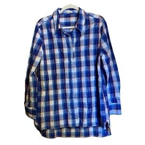 Tyler Boe Mens Size XL Multicolor Plaid Cotton Button Up Shirt